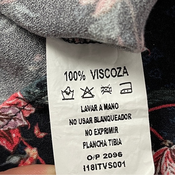 INCA HERITAGE Shallis v-neck floral midi summer dress drawstring sleeves size L - Picture 12 of 14